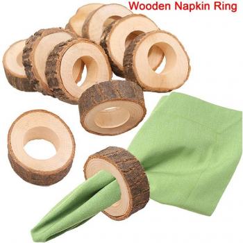 Anneaux de serviette en bois