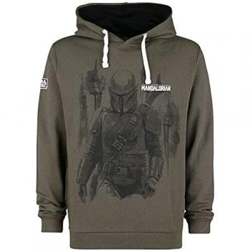 Felpa con cappuccio Star Wars The Mandalorian Uomo Cachi Taglia S-XXL