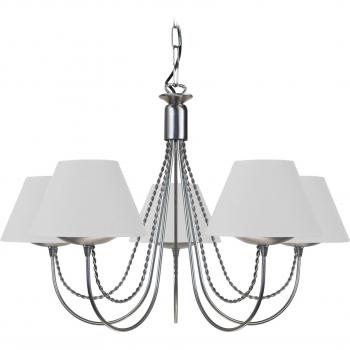 Lámpara Decorativa Leicester de Tela sobre Estructura de Aluminio 62x46 cm