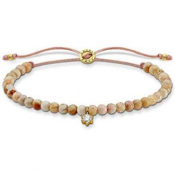 Thomas Sabo Perlen‑Stein‑Armband (A1988-379-19-L20V), 925 Silber, 13–20 cm