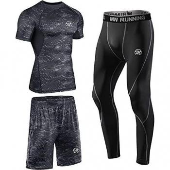 Athleisure Grey 2 Men's Compression Suit – Gym, Workout & Sports