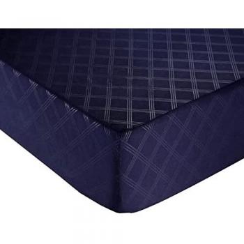 Ameha 25 cm Deep Navy Fitted Bed Sheet – Brushed Microfiber