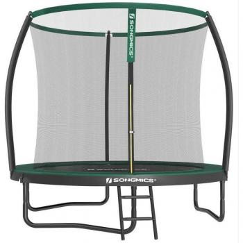 Trampoline Sécurisé Ø 244 cm avec Échelle Verte