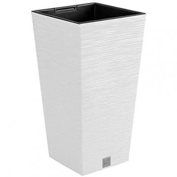 Prosperplast Furu Square 14L – Pot Carré 29.5×29.5×55 cm (blanc)