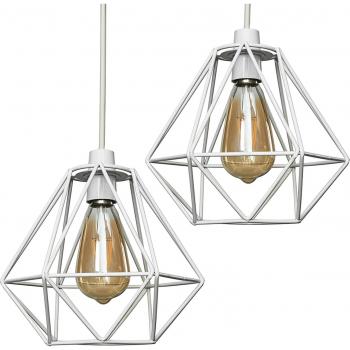 Diablo Pair of White Ceiling Pendant Shade