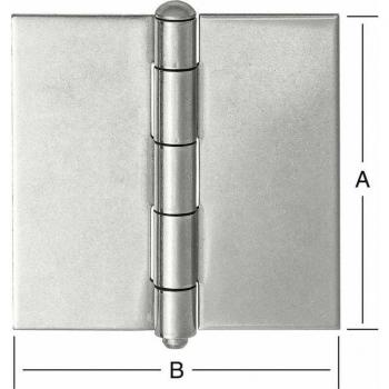 Inox Charnière Vormann 63×63 mm, finition inox V2A