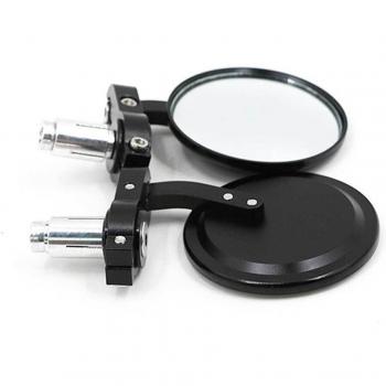 7/8 Inch Universal Round Handlebar End Motorcycle Rearview Side Mirrors