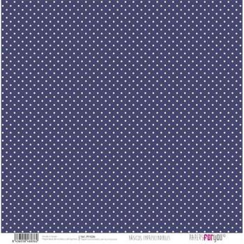 Papel Scrap Doble Cara 180 gramos 12x12 (Mini Básico Blanco/Azul Marino y Anclas)