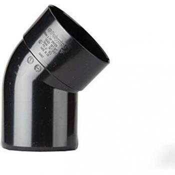 Soil & Vent 135° Offset Bend Single Socket PVCu Black 110mm