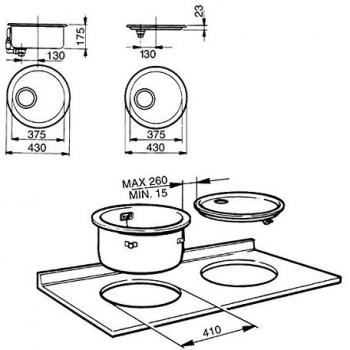 Smeg 10I3P Lavello 43 cm