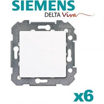 Lot de 6 Interrupteurs Va & Vient Blanc Siemens Delta Viva