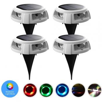 Porte‑Lampe Solaire 4 LED Jardin Décor Entrée