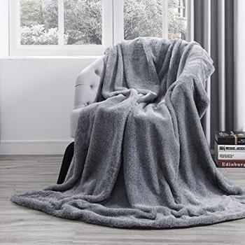 Faux Rabbit Fur Throw for Living Room