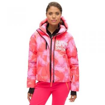 Superdry Pink Boxy-Puffer für Damen – Ski-Kapuzenjacke, 10er-Pack