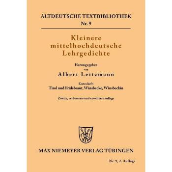 Kleinere mittelhochdeutsche Lehrgedichte