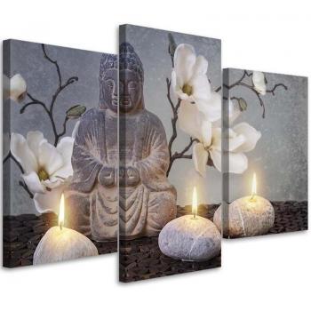 Zen Blossom Canvas Collection – 60x40, Gray