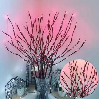 Decoración Navideña: Lámpara de Ramas de Sauce