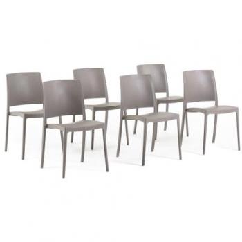 Chaises MARIA en polypropylène avec fibre de verre, design moderne