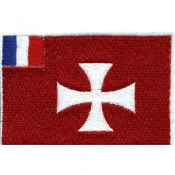 Parche de 8 cm x 5 cm con estilo de borde ondulado