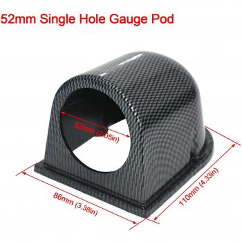 Soporte de Medidor de 52mm para Vehículo, Montaje en Plástico Negro, Individual/Doble/Triple