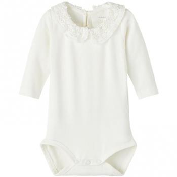 Body Manga Larga Blanco Nbftylla con Detalle de Alyssum