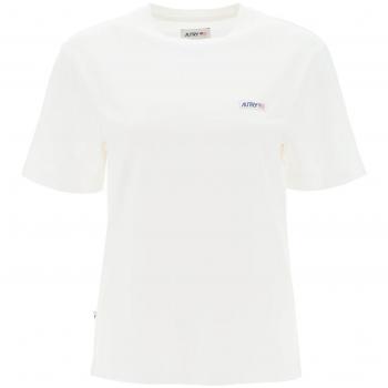Autry T-shirt bianco con logo ricamato S