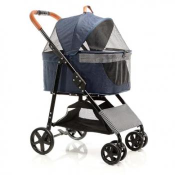 Poussette pour animaux de compagnie avec sac amovible