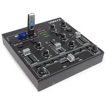 Table de Mixage 4 Canaux Skytec STM-2250 avec Lecteur MP3, USB/SD et Entrée RCA