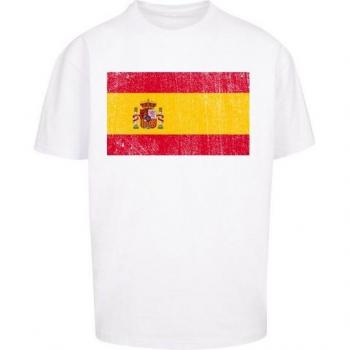 F4NT4STIC Spanien Flagge Kurzarm T-Shirt – Oversized, casual, Baumwoll‑Material