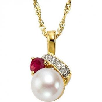 Eleganter Gold 333 Schmuckanhänger mit Diamanten