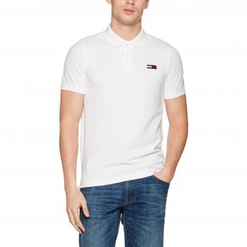Polo Tommy Hilfiger Denim Thdm Basic Big Flag S/S 27, Blanco