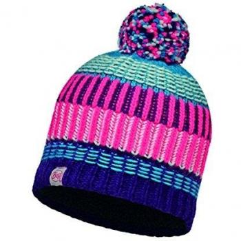 Buff Kinder Mütze JUNIOR KNITTED und POLAR HAT, Hops Plum/Grey Vigore