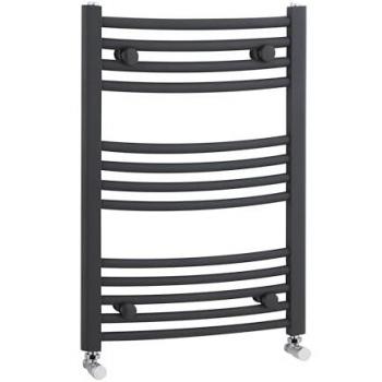 Curved Anthracite Heated Towel Rail