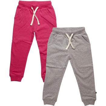 Minymo 2‑Pack Jogginghose für Mädchen, 140 cm, Pink/Grau