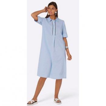 Baumwoll Hemdblusenkleid für Damen