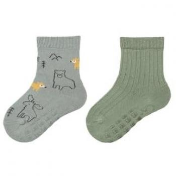 Calcetines de Animales del Bosque en Verde con Estilo Sterntaler