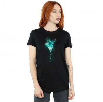 T-shirt Noir Size S Patronus Cerf – Mist Boyfriend