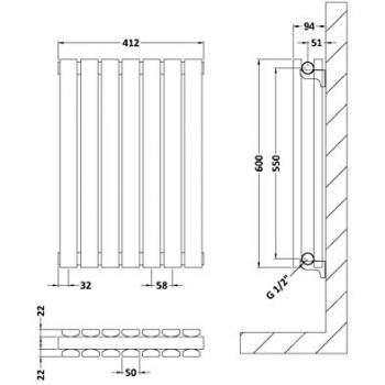 Sloane Modern Vertical Designer Radiator