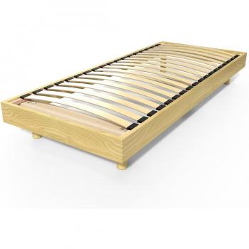 ABC MEUBLES Kit France Sommier latte bois 1 place 90x190 Miel