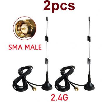Antena 2,4 GHz 5 dBi con RJ‑45 Extensión 3 m y Ventosa