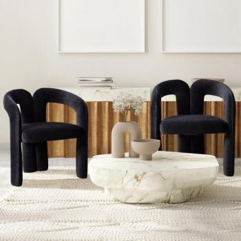 Set “Velvet Lounge” – Sedie Nere con Schienale