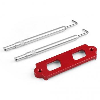 Aluminum Battery Hold Down Kit with Stainless Hooks for Honda Civic/CRX S2000, Acura Integra RSX