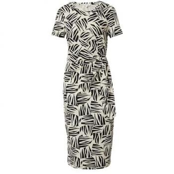 S.Oliver Maxikleid mit Raffung und Knotendetail