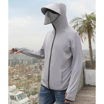 Sudadera de hombre con capucha, material de secado rápido, chaqueta ligera para actividades al aire libre