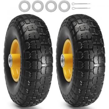 Mophorn Vevor RunFlat‑PU-Räder 10″ – 2‑Stück, 400 lb dynamische Last, 450 lb statische Last