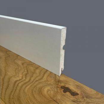 Battiscopa Zoccolino Plaza en Fibra de Madera Compacta 95x15 Blanco
