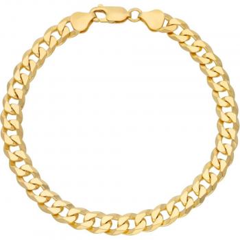 FIRETTI Armband Luxuriöse Panzerkette goldfarben