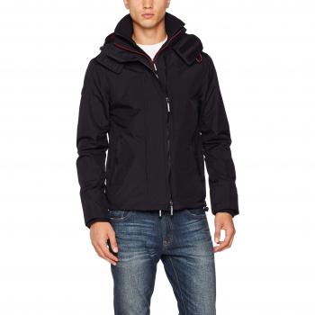 Superdry Herren Sportjacke Tech Hood Pop Zip Windcheater, Dunkelgrau