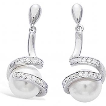 Sissi White Silver Drops