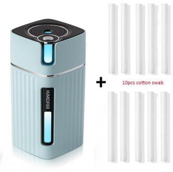 Humidificador Ultrasónico de Madera 300ML, Difusor Aromático con Luz LED